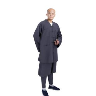 僧服僧衣男款夏季亚麻薄款短褂免绑腿套装和尚出家人衣服装小褂