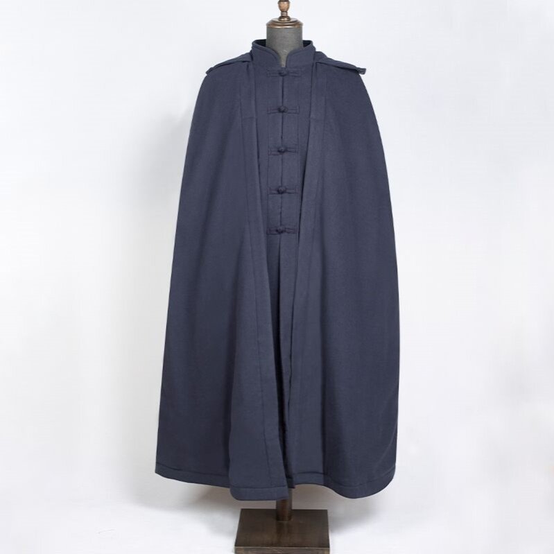 特卖秋冬季僧服毛呢加棉加厚披风和尚服装男出家僧人打坐斗篷僧衣