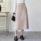 惠衣阁秋冬女高腰金丝绒半身裙韩版 复古通勤绒布中长裙a字裙职业