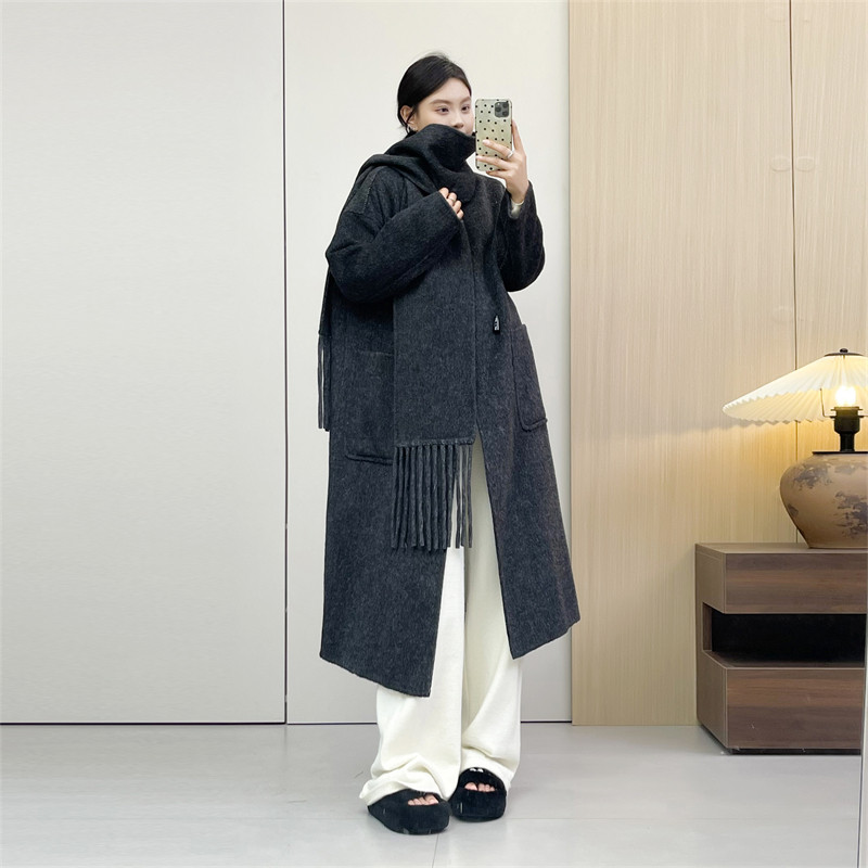 惠衣阁秋冬女双面呢大衣中长款外套送双面呢围巾通勤休闲呢子风衣,女装/女士精品,毛呢外套,淘宝优惠券,粉丝福利购,淘宝优惠卷