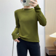 弹力修身 惠衣阁女棉质加绒打底衫 小半高领打底T恤衫 加绒打底上衣