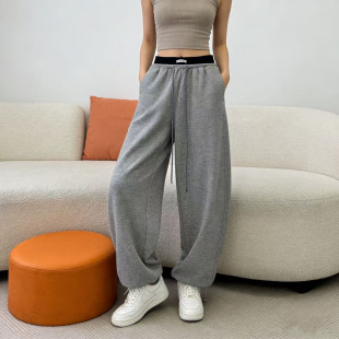 弯刀裤 惠衣阁春夏女棉质松紧腰运动裤 显瘦香蕉裤 韩版 宽松休闲裤