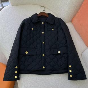 惠衣阁秋冬女士长袖轻薄款羽绒服韩版宽松休闲纯色小香风羽绒外套