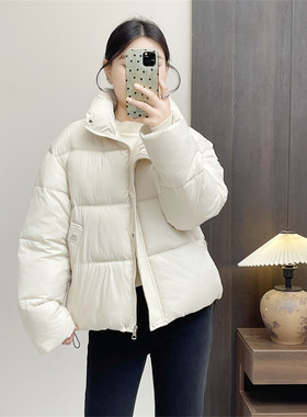 惠衣阁秋冬女短款立领棉服外套短款面包服韩版休闲保暖棉袄外套