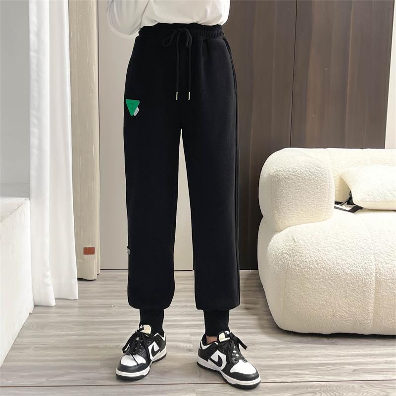 休闲大码高腰加绒休闲裤