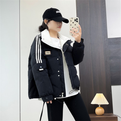 惠衣阁秋冬女立领羽绒服学生羽绒外套韩版宽松休闲保暖短款羽绒服
