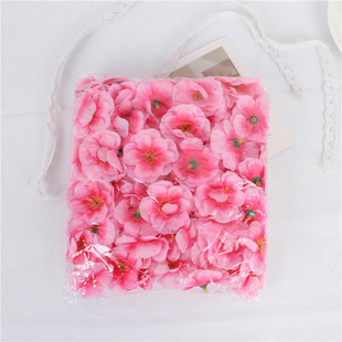 仿真桃花朵桃花瓣玫瑰花绢花梅花樱花树婚庆拍摄道具头饰假花年货