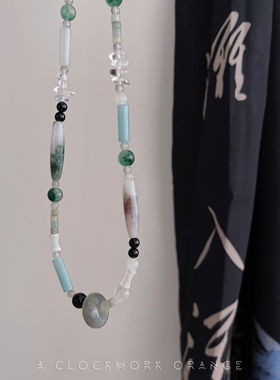 原创设计新中式天然石平安扣项链