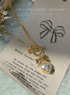 发条橘子925银镀金女趣味蝴蝶结