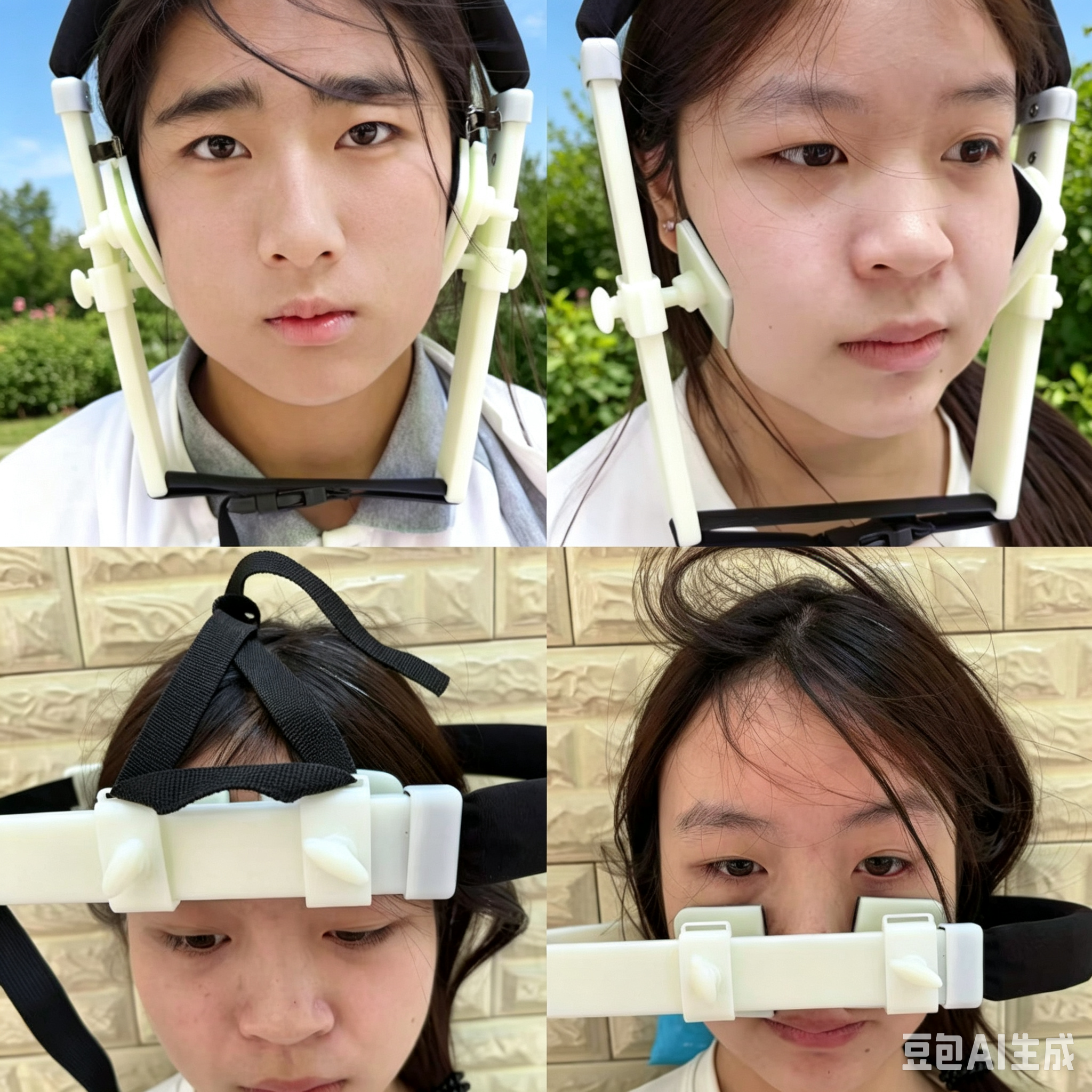 瘦脸神器矫正太阳穴凹陷 大小脸全脸内推器V脸神器