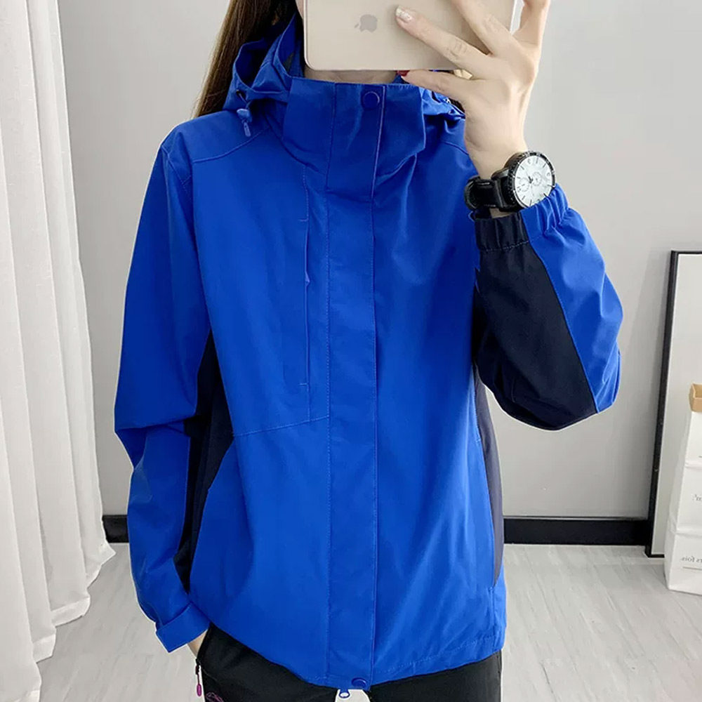 男女同款冲锋衣户外秋冬两件套可拆卸宽松防风保暖骑行钓鱼服团购
