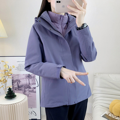 情侣款冲锋衣羽绒内胆冬季