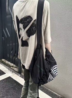 街巷自主undercover 化学式人像短袖纯棉水洗丝网印花t恤