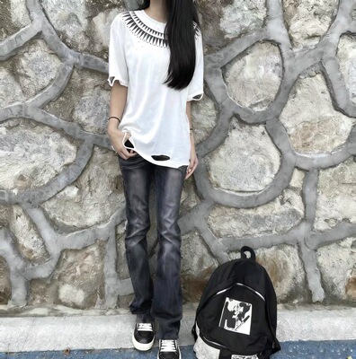 现货发uc非Undercover Scad期蝎子虫洞短袖原版开发手工破坏糜烂