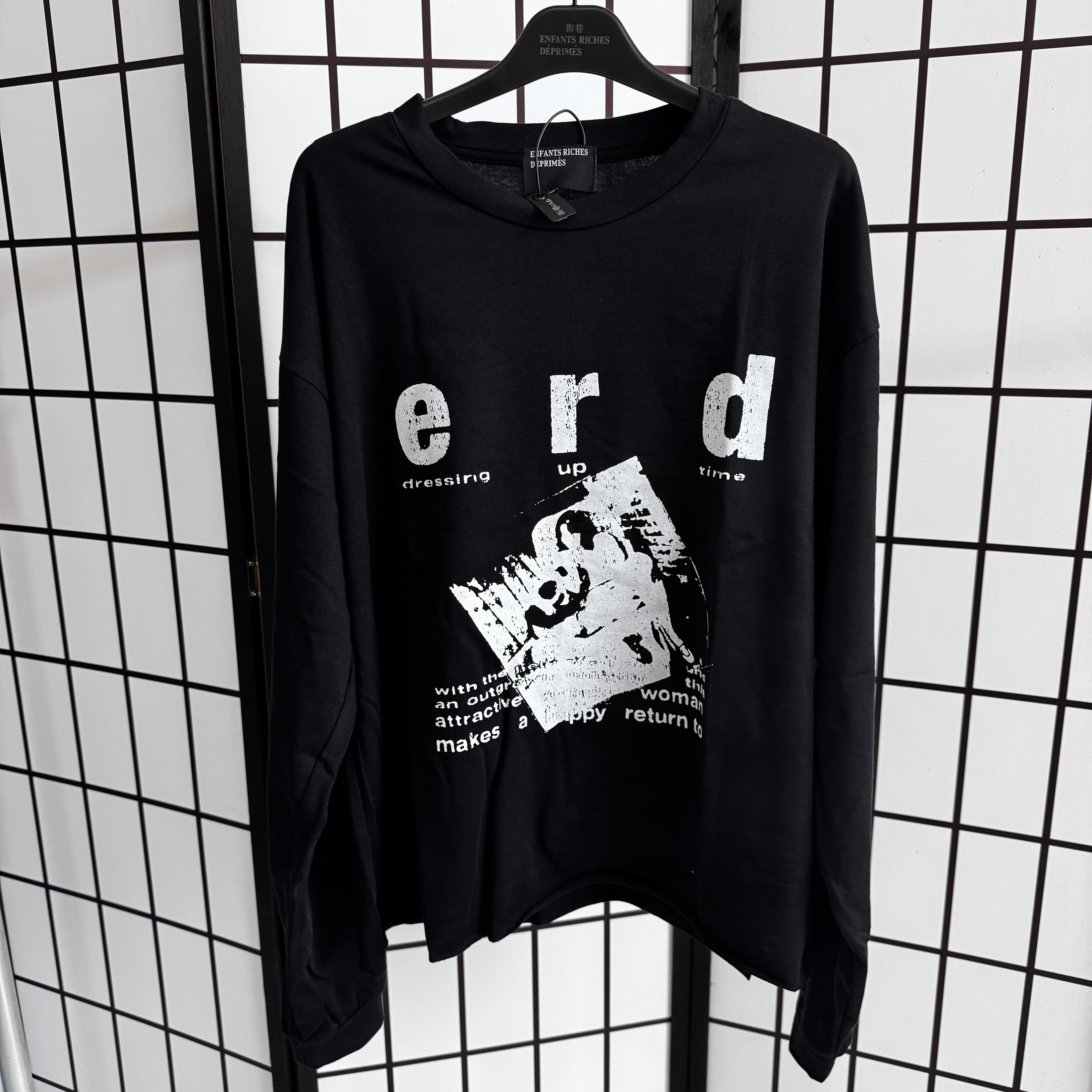 【现货】 非ERD相片人像涂鸦长袖小众显瘦帅气男女同款街头260g