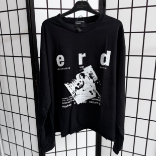 【现货】 非ERD相片人像涂鸦长袖小众显瘦帅气男女同款街头260g