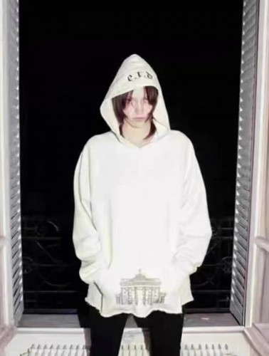 【现货】非Erd忧郁富二代17ss白宫殿破坏印花卫衣帽衫新款厚360