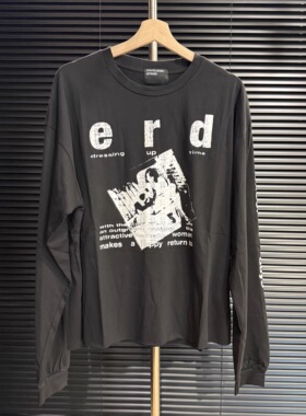 【现货】 非ERD相片人像涂鸦长袖小众显瘦帅气男女同款街头260g