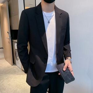 模特图男士休闲西装修身韩版西服单西外套F6160P165图片