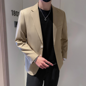 模特图男士休闲西装修身韩版西服单西外套F6923P165图片