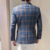 模特图男士休闲西装修身韩版西服单西外套F6130P165，男装西服，电商D216-1