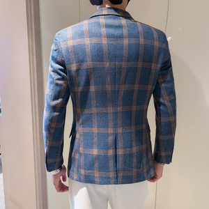 模特图男士休闲西装修身韩版西服单西外套F6130P165图片
