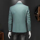 假模图男士休闲西装时尚修身西服单西外套上衣DX6998P165，男装西服，电商D216-1