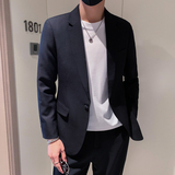 模特图男士休闲西装修身韩版西服单西外套F6160P165，男装西服，电商D216-1