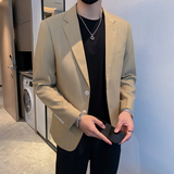 模特图男士休闲西装修身韩版西服单西外套F6923P165，男装西服，电商D216-1