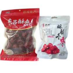 东昌酥枣芳姑酥枣组合装各一包 香酥脆冬枣 无核枣共285克装