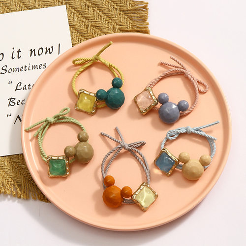 网红韩版可爱米奇发圈头绳女东大门简约扎头发小皮筋发绳