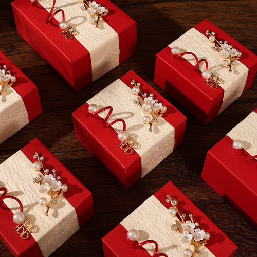 喜糖盒子结婚专用2025新款糖盒婚礼桌面糖果包装盒伴手礼中式礼盒