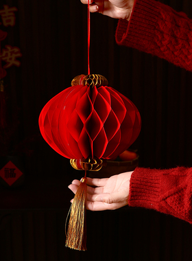 灯笼新款2026马年元旦挂壁灯笼新年装饰用品氛围布置挂件红色灯笼