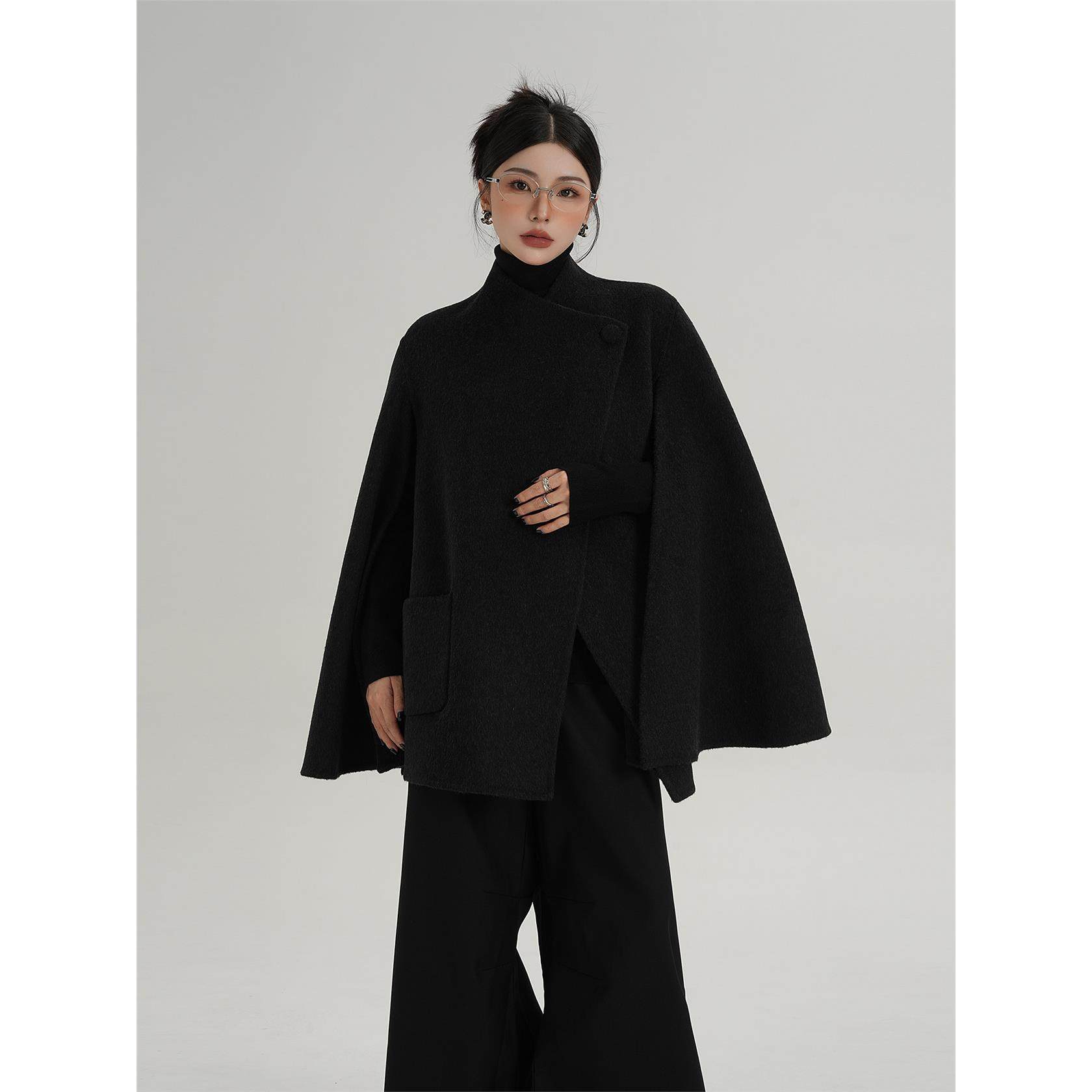 SRYS AME气质高级感A型斗篷羊毛大衣双面毛呢外套秋冬装新款女装,个性定制/设计服务/DIY,棉服工装,淘宝优惠券,粉丝福利购,淘宝优惠卷