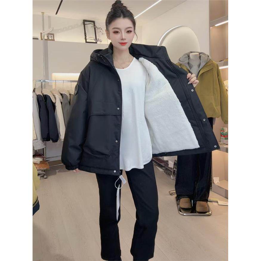 连帽冲锋衣加绒加厚棉服外套女2025冬季新款宽松显瘦百搭保暖上衣,女装/女士精品,棉衣/棉服,淘宝优惠券,粉丝福利购,淘宝优惠卷