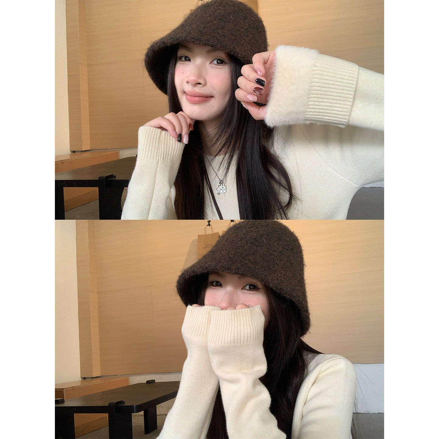 苏三三圆领加绒毛衣女秋冬内搭打底衫2025新款一体绒针织保暖上衣,个性定制/设计服务/DIY,棉服工装,淘宝优惠券,粉丝福利购,淘宝优惠卷