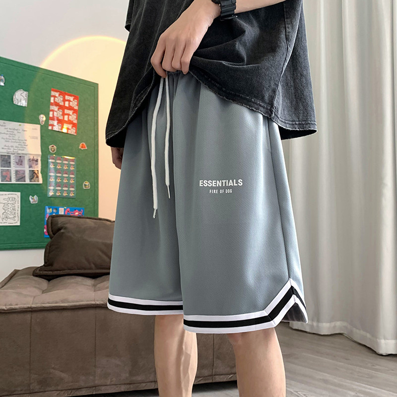 ！22夏季新款宽松大码港风ess英文短裤篮球裤DK1901P25控38,男装牛仔裤,星座508（原C305）
