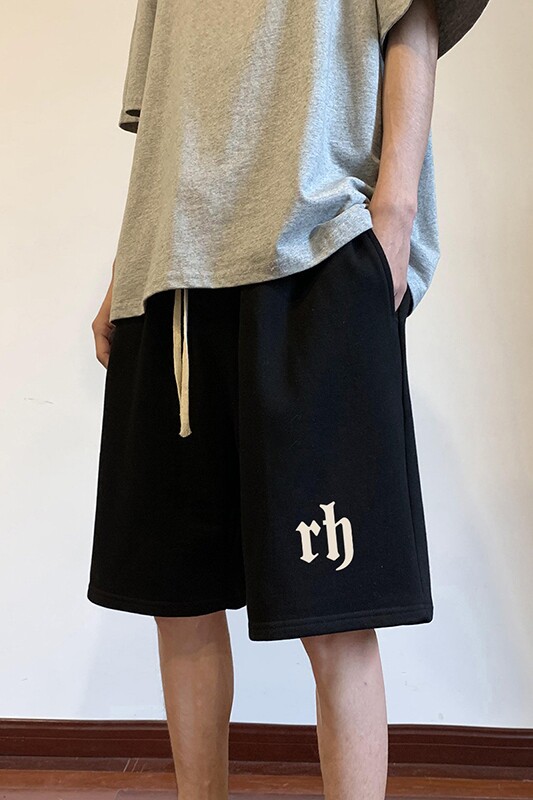 ！22夏季新款宽松大码港风rh字母短裤卫裤DK1721-P35控49,男装牛仔裤,星座508（原C305）