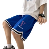 ！22夏季新款宽松大码港风紫色v短裤篮球裤DK1911-P25控38，男装牛仔裤，星座508（原C305）