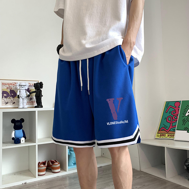 ！22夏季新款宽松大码港风紫色v短裤篮球裤DK1911-P25控38,男装牛仔裤,星座508（原C305）