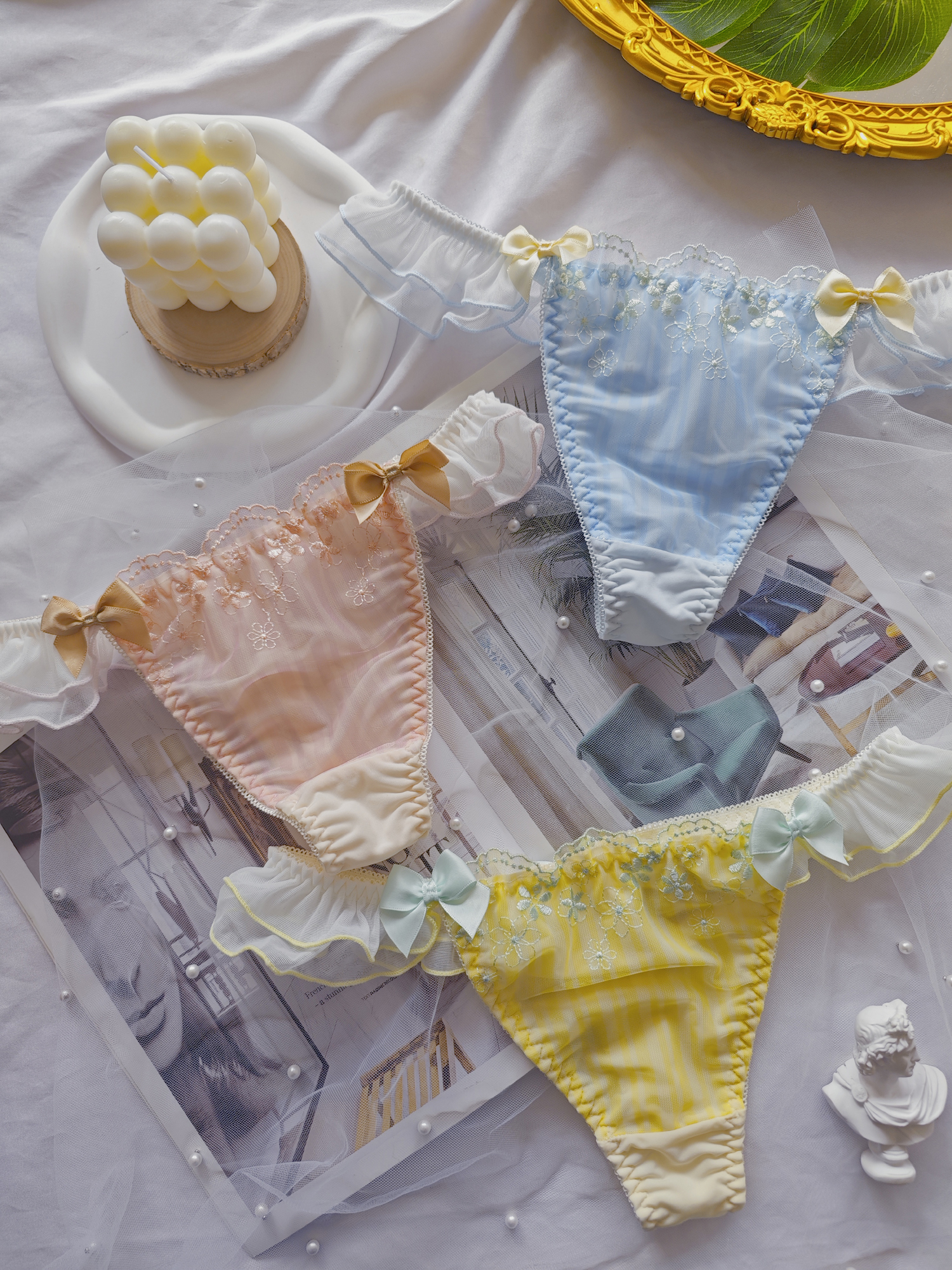 荷叶花边纯欲少女丁字裤内裤