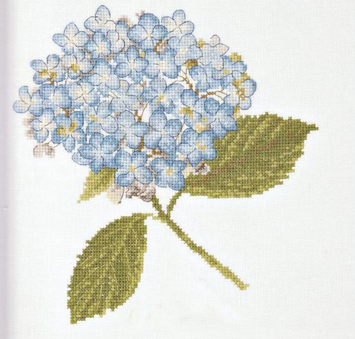 DMC绣线小小鱼B1128 花卉绣球花唯美欧式清新精准印花十字绣套件