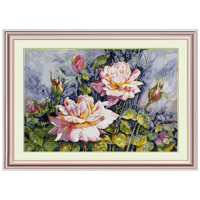 精准风印花油画客厅手工十字绣