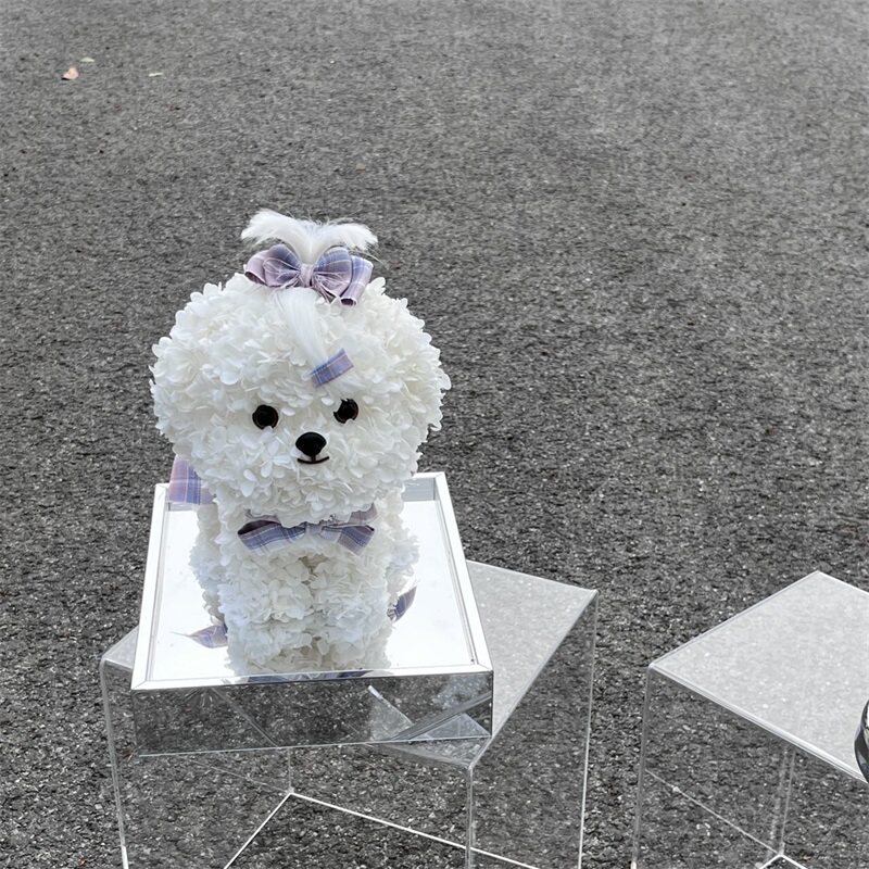 Christmas, New Year's Eve, Valentine's Day Confession Gift, Maltese, Bichon Frise, Cute Dog, Eternal Flower, Gift for Girlfriend, Best Friend, Commemorative
