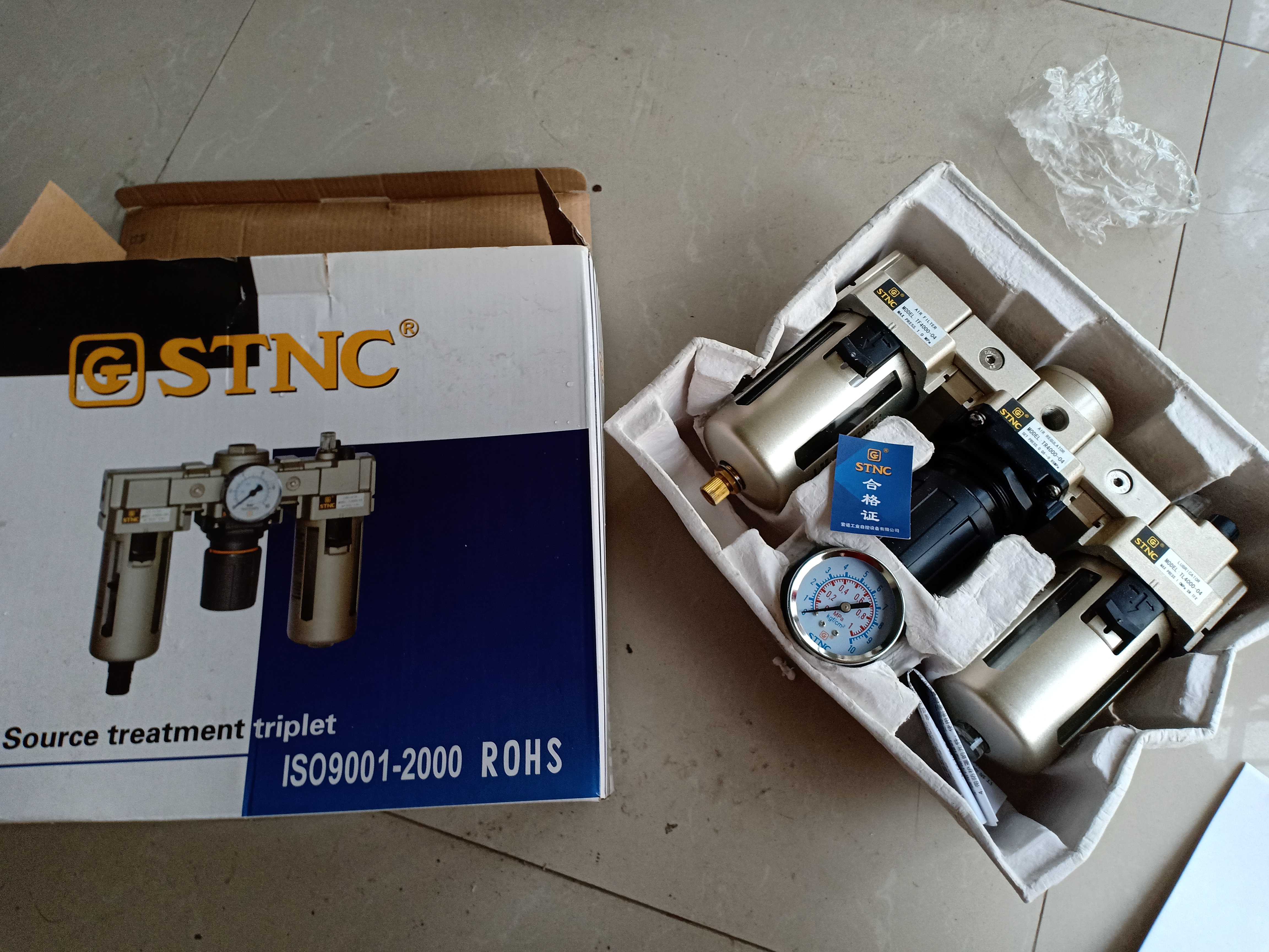 S T N C TG 400-04索诺天气动过滤器三联件过滤减压雾化一体1mpa