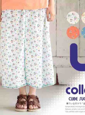 青春很短，碎花裙很长----外贸 日单   cube sugar  全棉 长裙