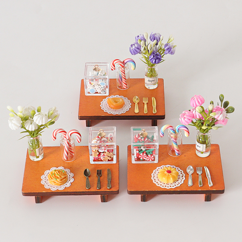 仿真装饰桌子花瓶场景摆件模型