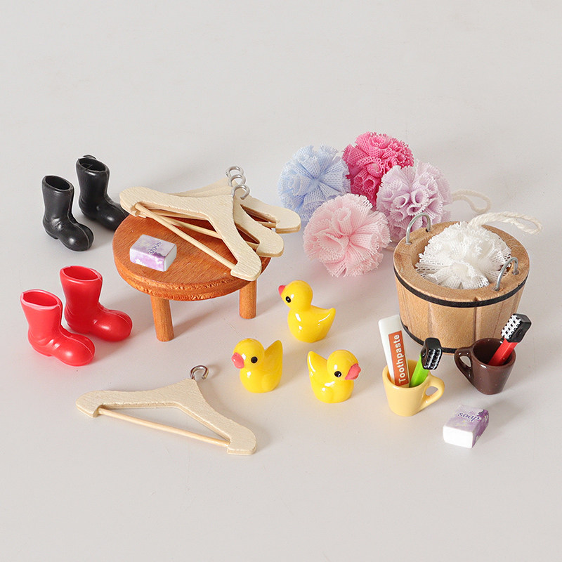 仿真迷你娃娃屋洗漱模型装饰摆件