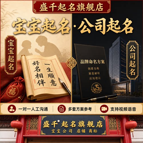 宝宝起名人工取名宝宝起名新生儿取名成人改名公司店铺品牌起名字