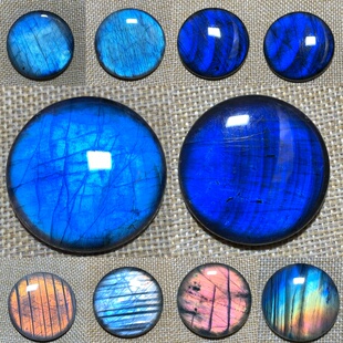 拉长石吊坠圆40灰月光印度黑体深蓝色精品各种形状马眼水滴椭圆方